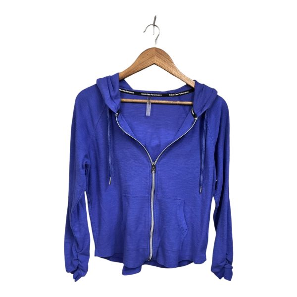 Athletic Jacket By Calvin Klein Performance In Blue, Size: M Hot on Sale