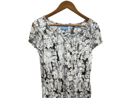 Top Short Sleeve By Simply Vera In Black & White, Size: M For Discount