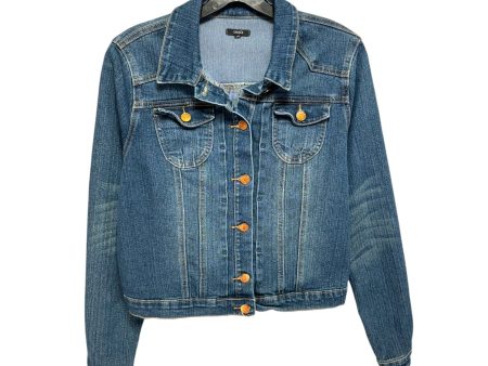 Jacket Denim By Chiqle In Blue Denim, Size: L Online Sale