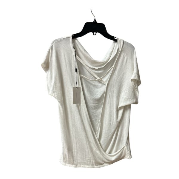 Top Short Sleeve By H For Halston In White, Size: M Discount