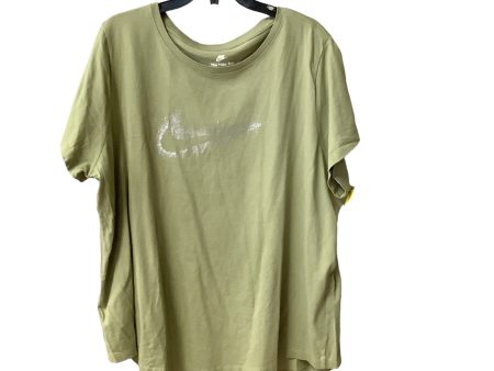 Top Short Sleeve Basic By Nike Apparel In Green, Size: 2x Online Sale