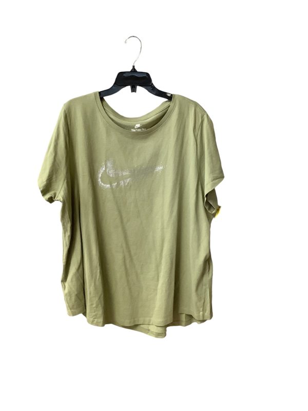 Top Short Sleeve Basic By Nike Apparel In Green, Size: 2x Online Sale