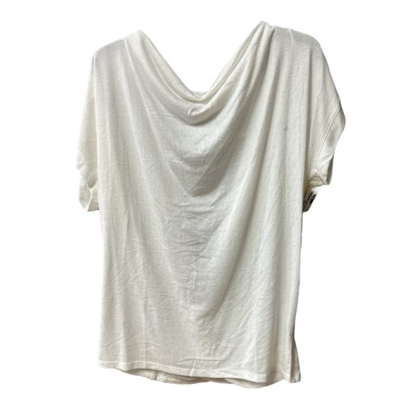 Top Short Sleeve By H For Halston In White, Size: M Discount