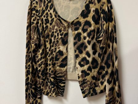 Cardigan By Karen Kane In Animal Print, Size: Xl Fashion