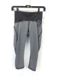 Athletic Capris By Lululemon In Black & Grey, Size: 4 Supply