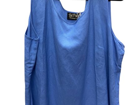 Top Sleeveless Basic By Bob Mackie Qvc In Blue, Size: 1x For Cheap