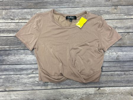 Top Short Sleeve Basic By Lulus In Tan, Size: M Supply