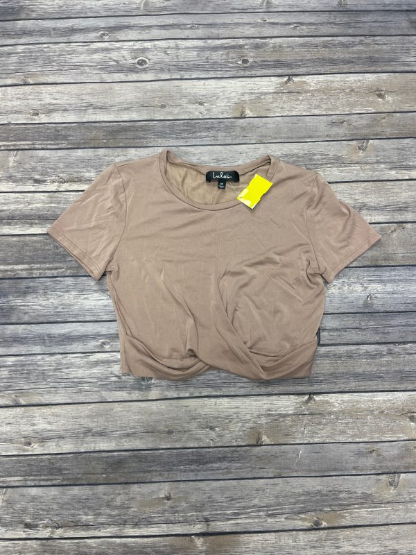 Top Short Sleeve Basic By Lulus In Tan, Size: M Supply