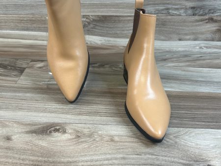 Boots Ankle Heels By A New Day In Tan, Size: 7.5 Discount