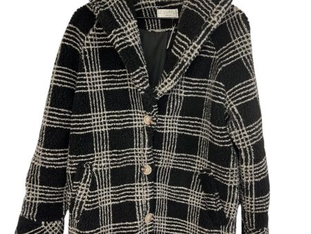 Coat Faux Fur & Sherpa By Z Supply In Black & White, Size: M For Cheap