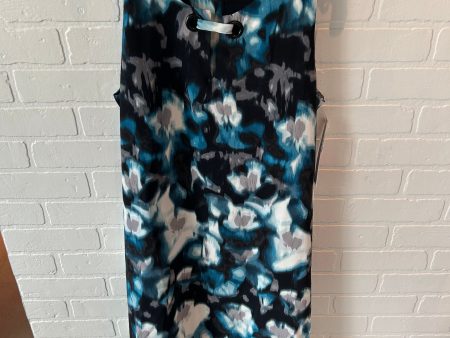 Dress Casual Midi By Alfani In Black & Blue, Size: Xl Fashion