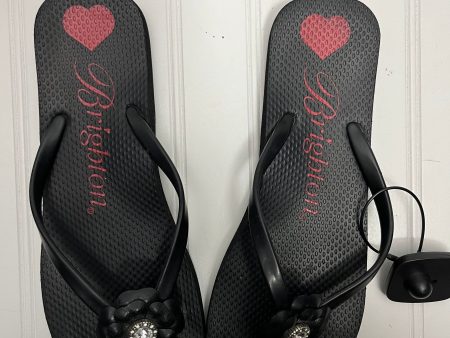 Sandals Flip Flops By Brighton In Black & Red, Size: 8 Hot on Sale