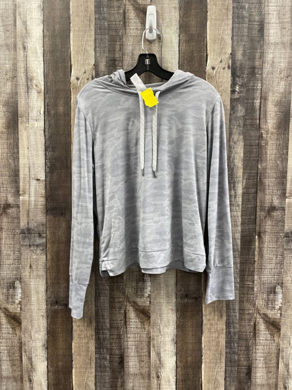 Athletic Top Long Sleeve Collar By Members Mark In Grey, Size: M Hot on Sale