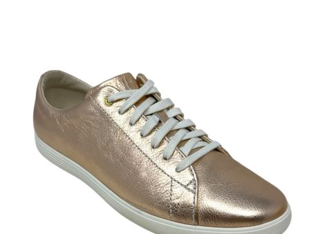 Grand Crosscourt II Sneakers Designer By Cole-haan In Rose Gold Metallic Leather, Size: 8 Online Hot Sale