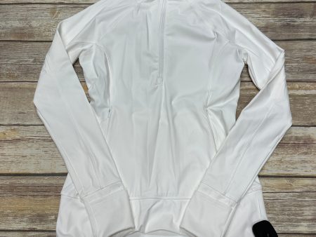 Athletic Top Long Sleeve Collar By Athleta In White, Size: Xs For Discount