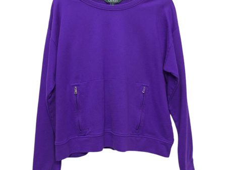 Sweatshirt Crewneck By Lauren By Ralph Lauren In Purple, Size: Xl For Discount