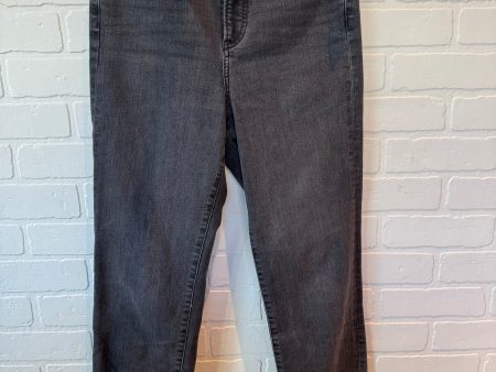 Jeans Straight By Express In Black Denim, Size: 2 For Discount