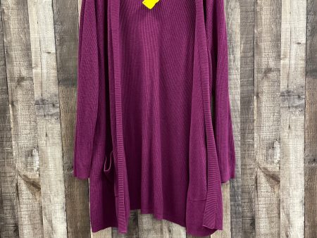 Sweater Cardigan By Torrid In Purple, Size: 3x Supply