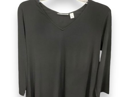 Top 3 4 Sleeve Basic By Susan Graver In Black, Size: M For Cheap