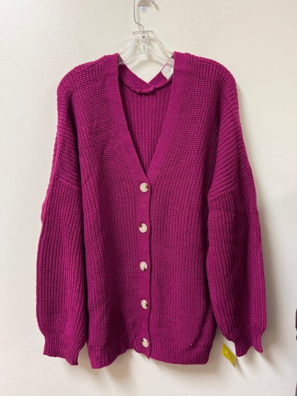 Cardigan By Andree By Unit In Purple, Size: 1x For Cheap