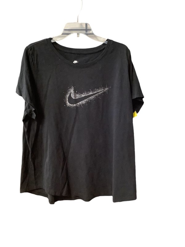 Top Short Sleeve Basic By Nike Apparel In Black, Size: 2x For Cheap