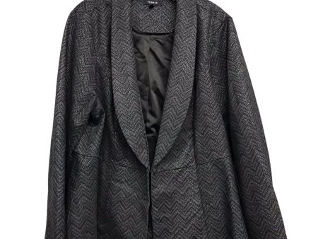 Blazer By Torrid In Black & Grey, Size:3X on Sale