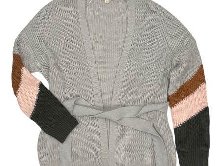 Sweater Cardigan By Hem & Thread In Grey, Size:S Supply