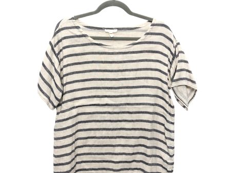 Top Short Sleeve By Eileen Fisher In Grey & Yellow, Size: S For Cheap