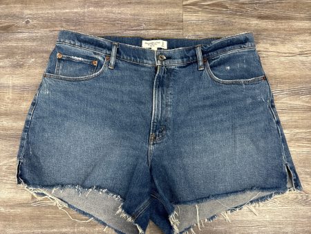 Shorts By Abercrombie And Fitch In Blue Denim, Size: 16 For Cheap