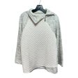 Athletic Sweatshirt Collar By Chicos In Cream & Grey, Size: S Cheap