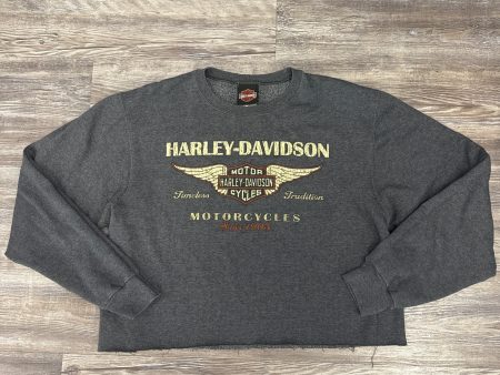 Sweatshirt Crewneck By Harley Davidson In Grey, Size: S For Sale