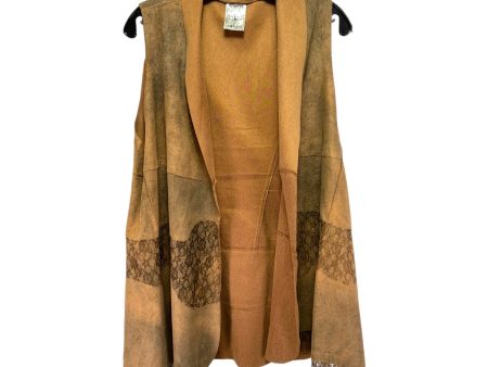 Faux Suede & Lace Vest Other By Vocal In Brown, Size: Xl Online now