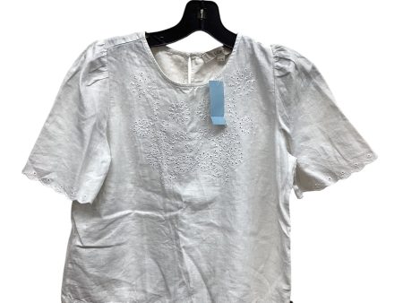 Top Short Sleeve By Loft In White, Size: Xs on Sale