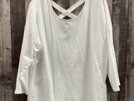 Top 3 4 Sleeve By Croft And Barrow In White, Size: Xxl Sale