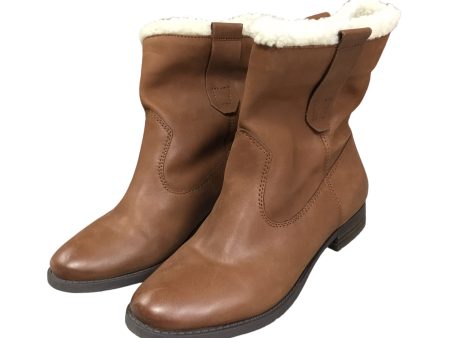 Boots Ankle Flats By Sole Society In Brown & Cream, Size: 7 Hot on Sale