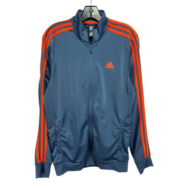 Athletic Jacket By Adidas In Blue & Orange, Size: M Online