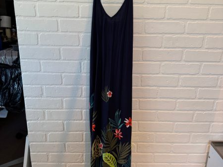 Dress Casual Maxi By Old Navy In Blue & Green, Size: L Online now