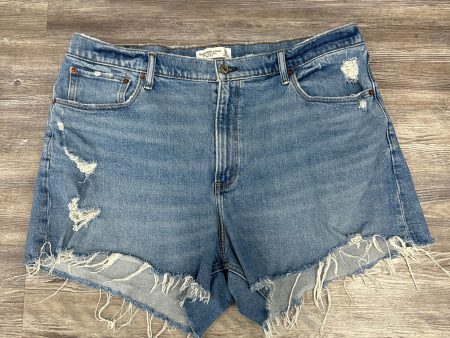 Shorts By Abercrombie And Fitch In Blue Denim, Size: 18 Online Sale