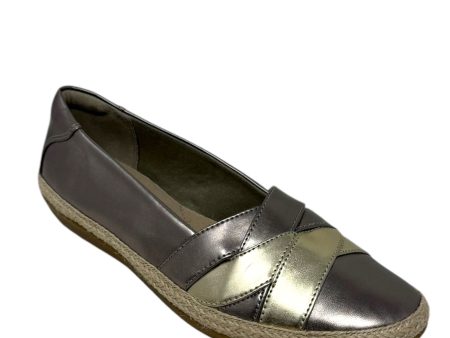 Danelly Shine Loafers By Clarks In Pewter Gold, Size: 7.5 Online