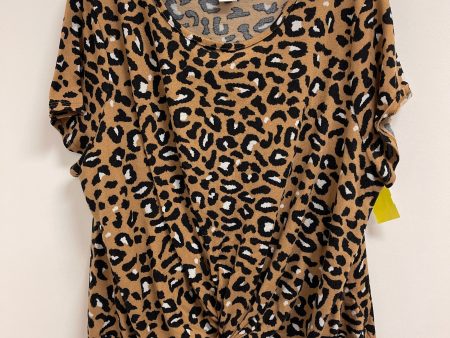 Top Short Sleeve By Clothes Mentor In Animal Print, Size: 3x Supply