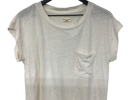 Top Short Sleeve By Thread And Supply In Ivory, Size: M on Sale