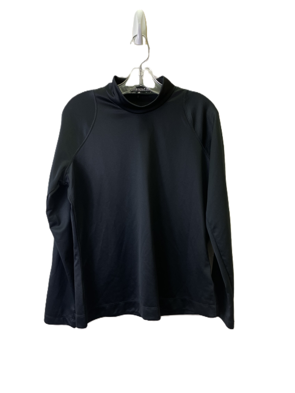 Athletic Top Long Sleeve Collar By Nike Apparel In Black, Size: L Discount