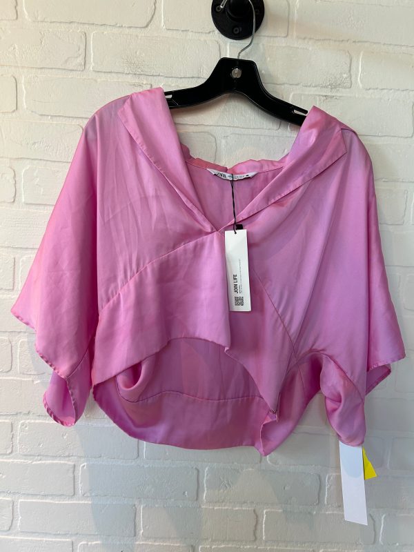 Top Short Sleeve By Zara In Pink, Size: Xl Online Hot Sale