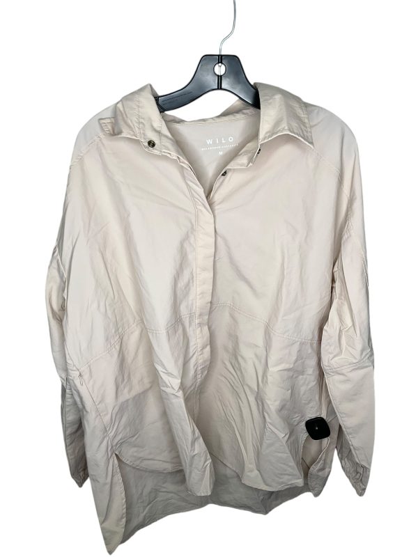 Jacket Windbreaker By Clothes Mentor In Cream, Size: M Discount