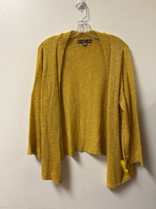 Cardigan By Clothes Mentor In Yellow, Size: 2x Cheap