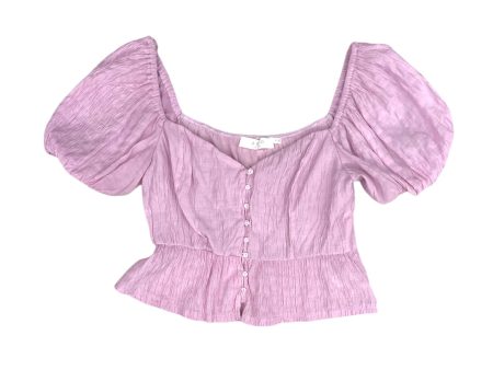 Top Short Sleeve By Astr The Label In Pink, Size: M Online Hot Sale