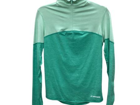 Athletic Top Long Sleeve Collar By Brooks In Green, Size: M Online