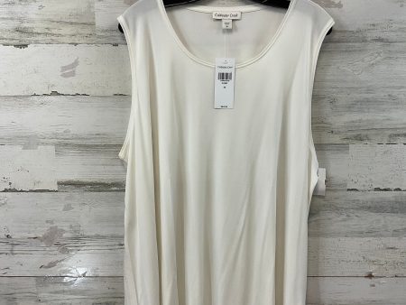 Top Sleeveless Basic By Coldwater Creek In White, Size: 3x For Discount