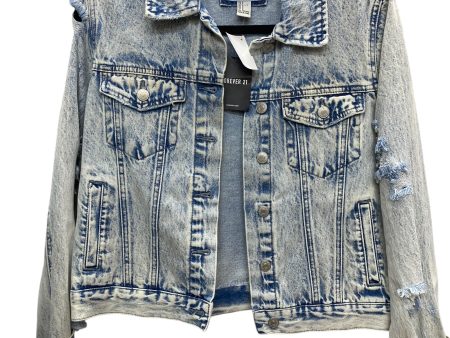 Jacket Denim By Forever 21 In Blue, Size: S Online Hot Sale