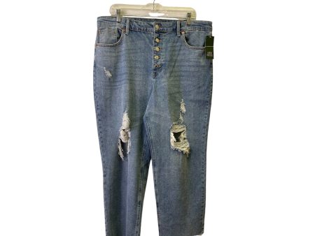 Jeans Boyfriend By Wild Fable In Blue, Size:18 Discount